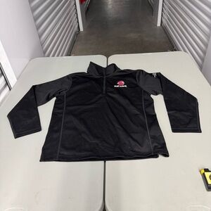 Black Half-Zip Pullover with Logo the north face black large half zip jacket NY